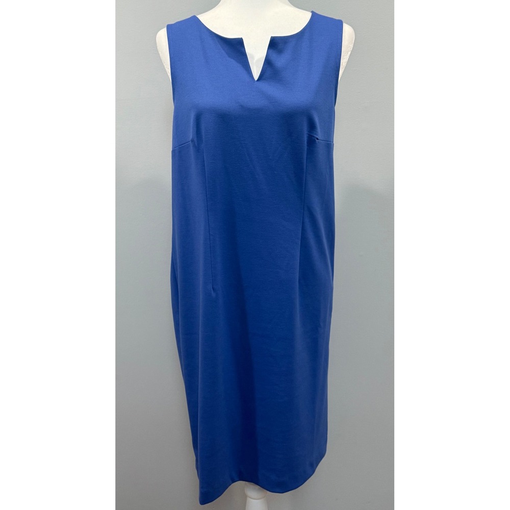 Talbots Blue Sleeveless Sheath Dress Career‎ Work Wear Medium M NWT
